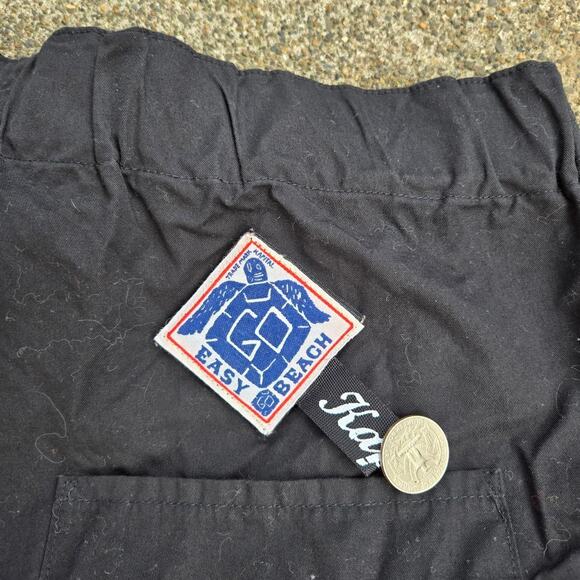 Vtg Y2k KAPITAL Easy Beach Turtle Patch Baggy Cargo Pants Size 3 Made In Japan - Picture 2 of 7